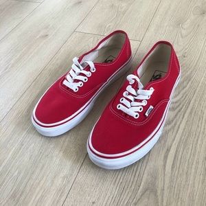 Red Authentic Vans